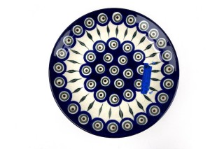 086 Bunzlau Ontbijtbordje 54X Green Stripes 086 Ontbijtborden